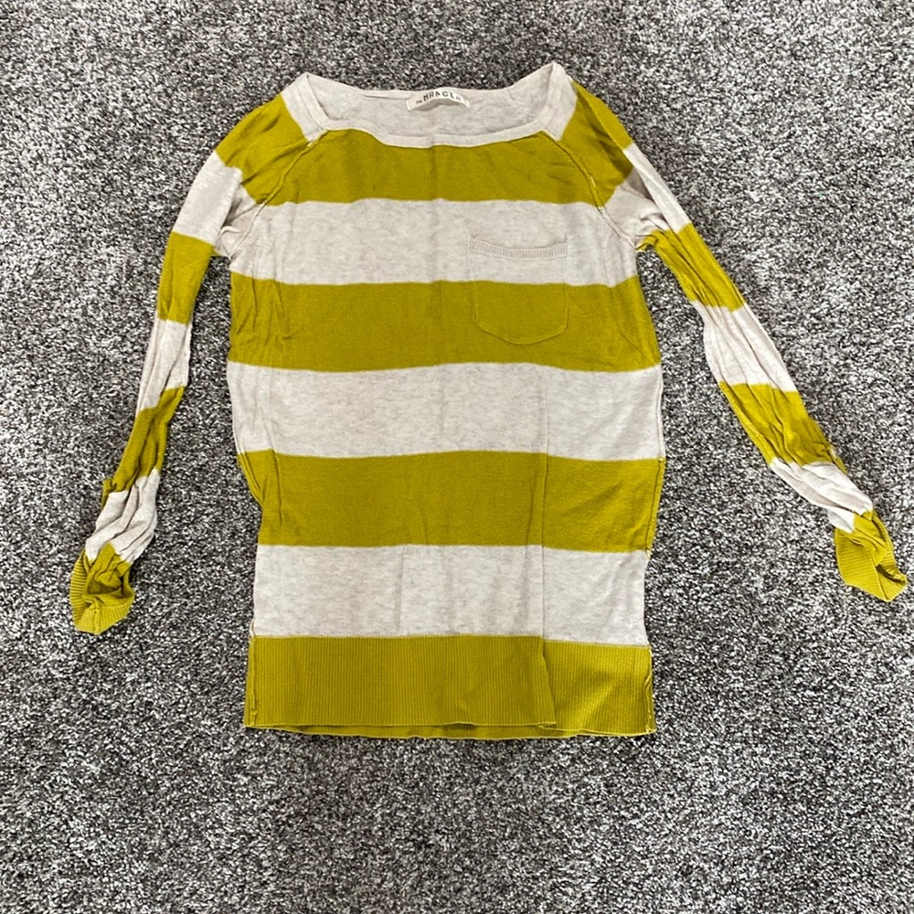 Green and grey stripped sweater size S
